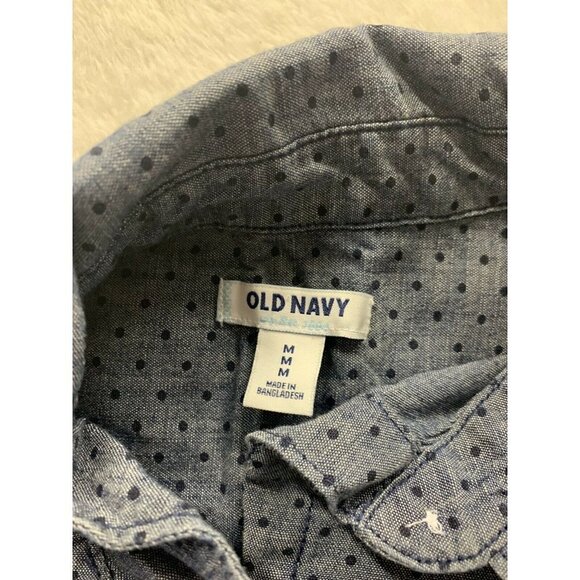 Old Navy Womens M Chambray Shirt Button Down - Picture 9 of 10